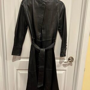 Woman leather coat